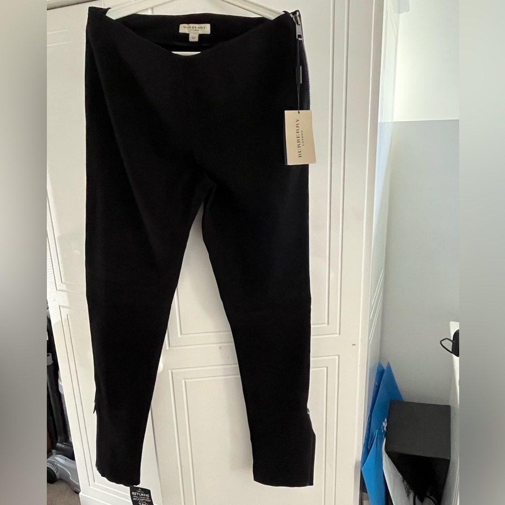 New Burberry, Black Suede Pants